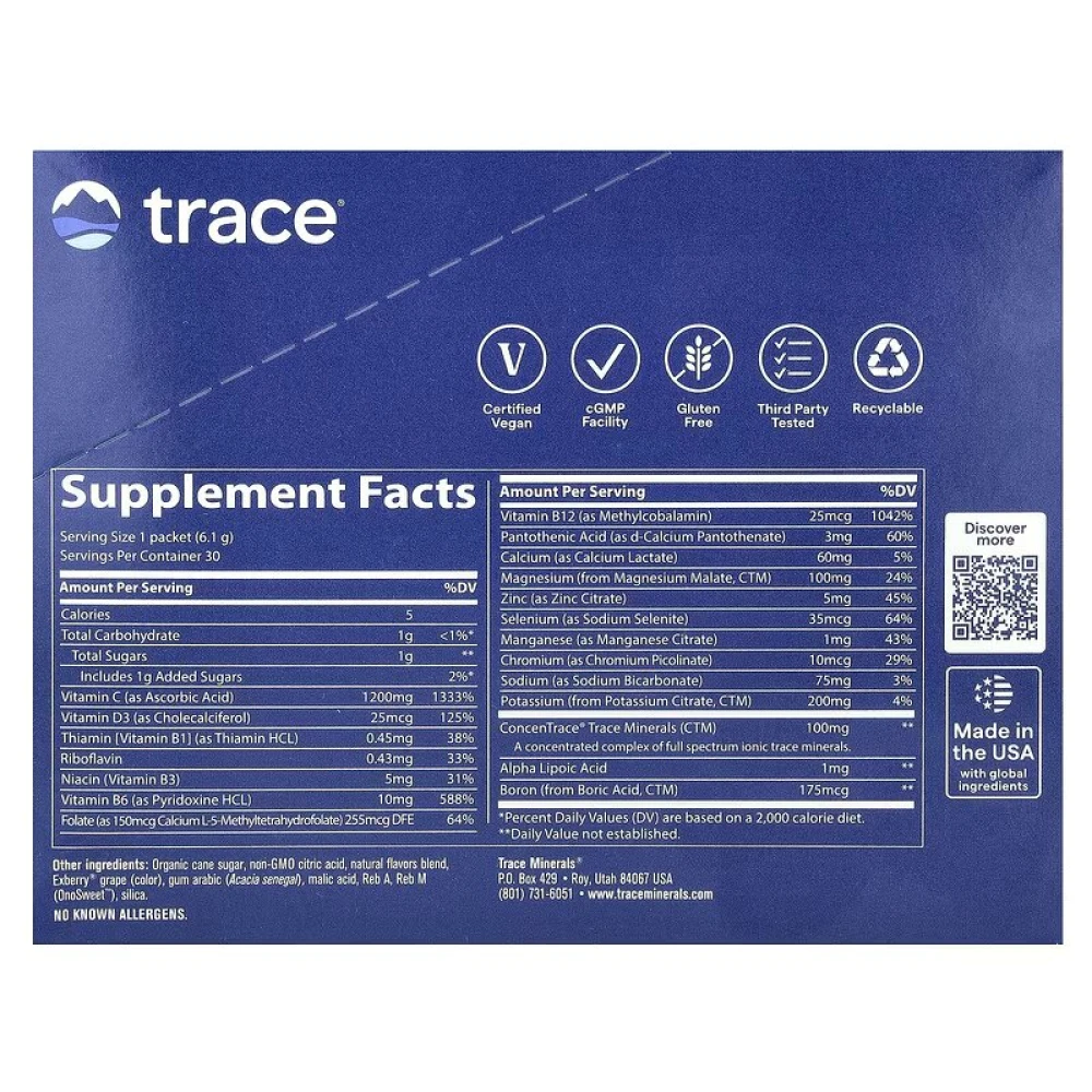 Trace Power Pak Essential Nutrient Support Concord