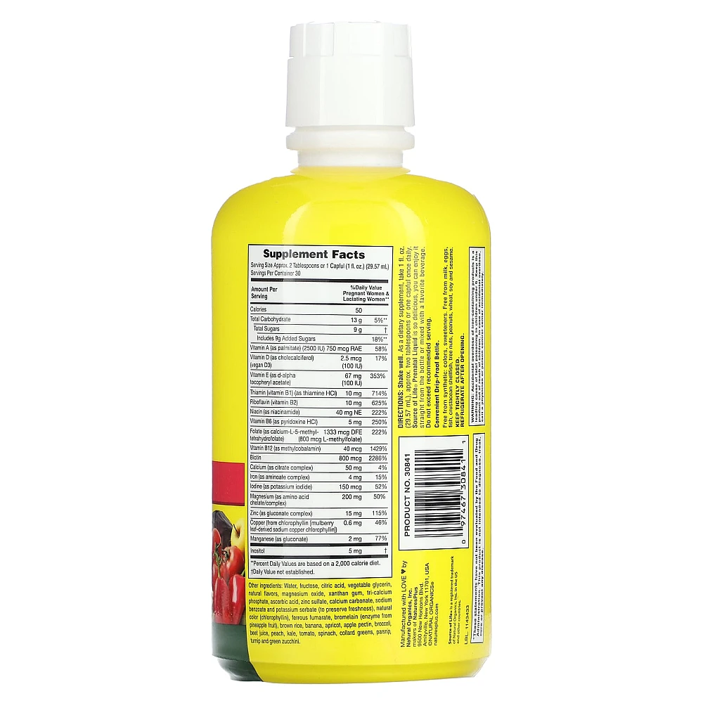 Natures Plus Source of Life Prenatal Liquid