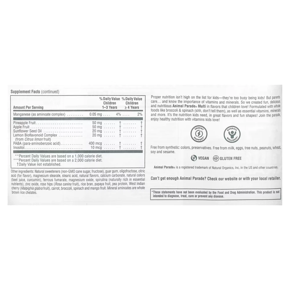 Nature's Plus Source of Life Animal Parade Children's Chewable M
