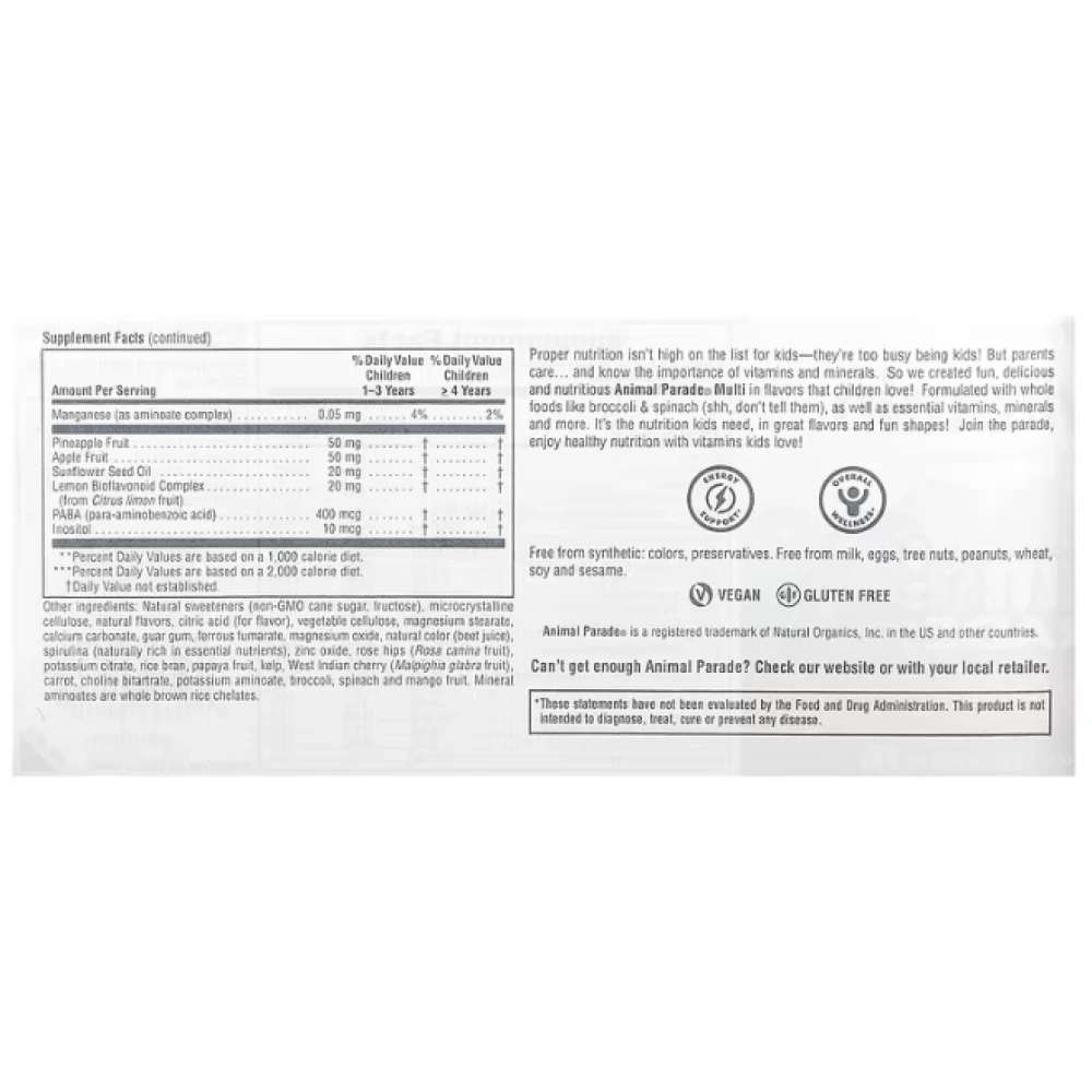 Nature's Plus Source of Life Animal Parade Children's Chewable M