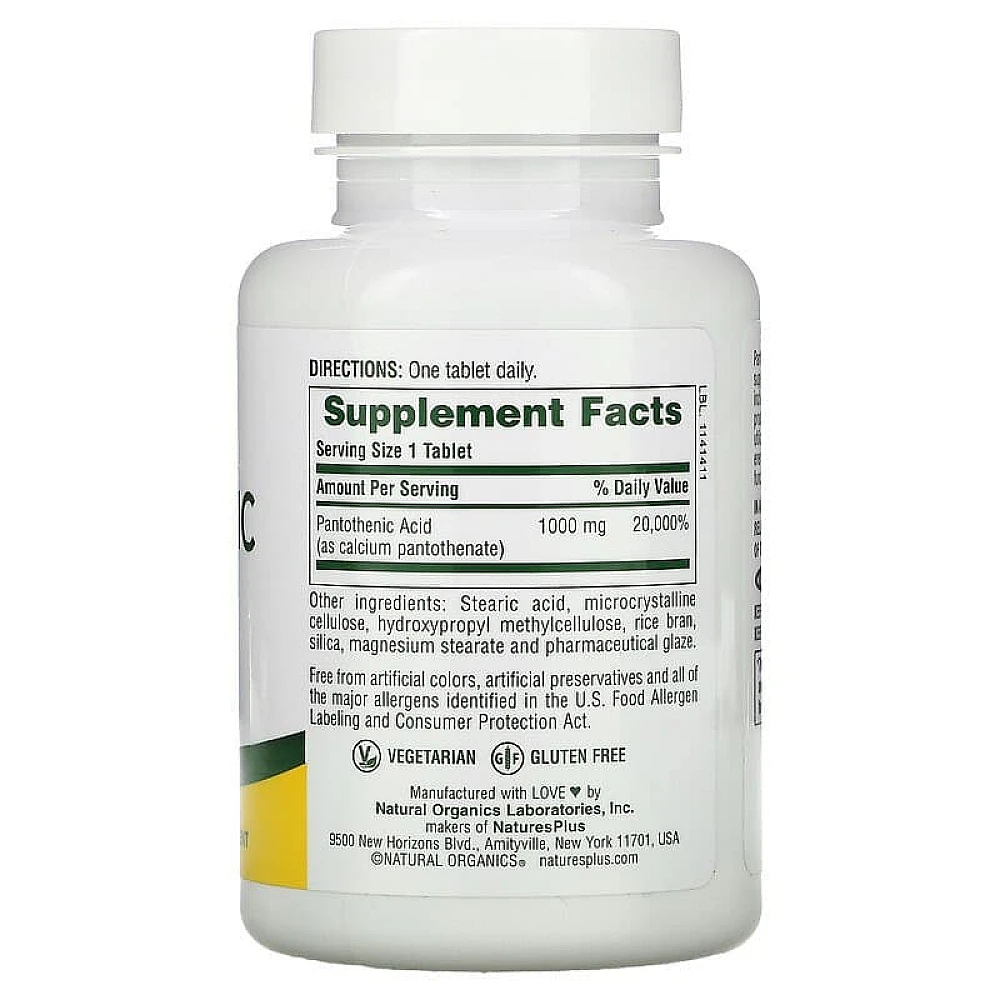 Nature's Plus Pantothenic Acid 1000 mg