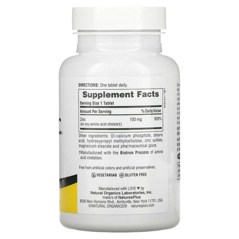 Natures Plus Mega Zinc 100 mg