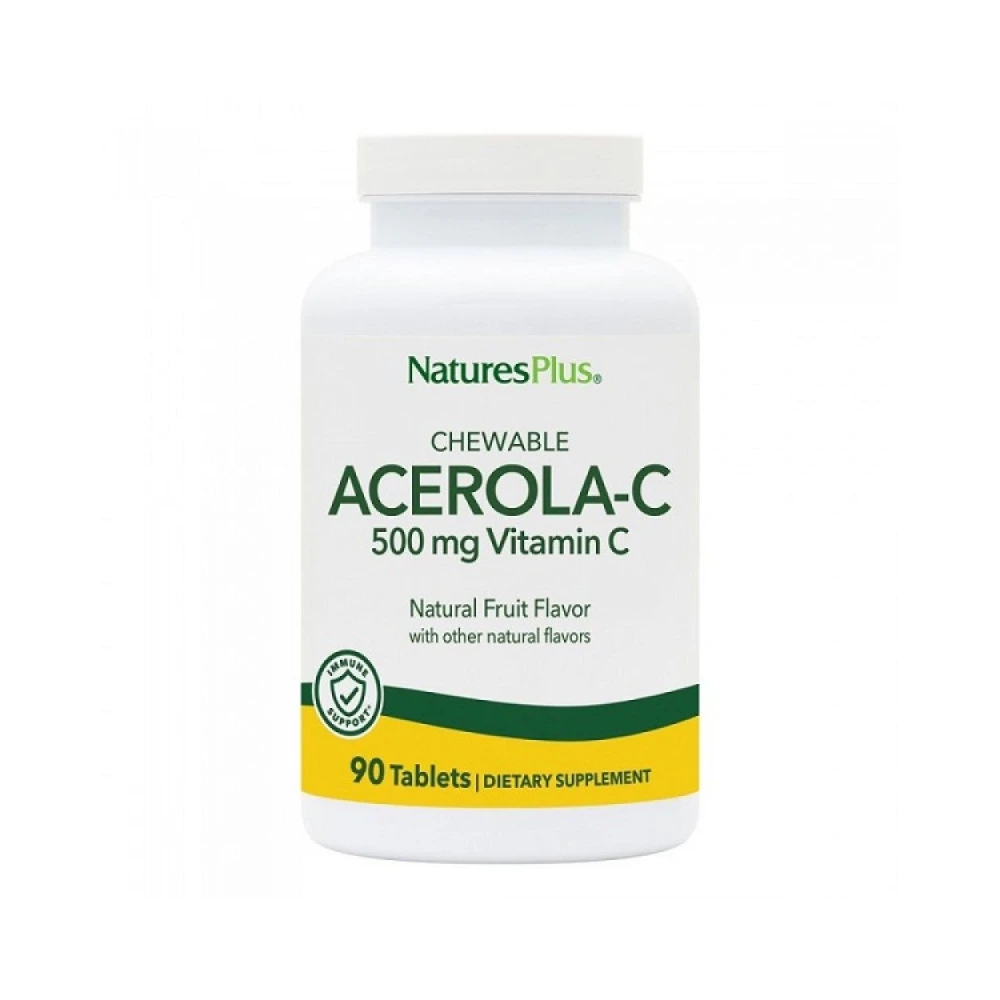 Natures Plus Chewable AcerolaC Vitamin C with Bioflavonoids 500