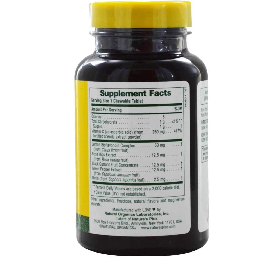 Natures Plus AcerolaC Chewable 250 mg