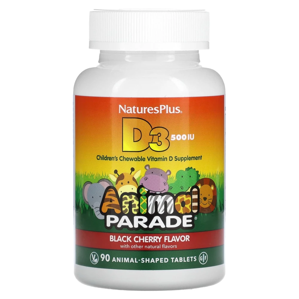 Natures Plus Source of Life Animal Parade Vitamin D3 500 IU
