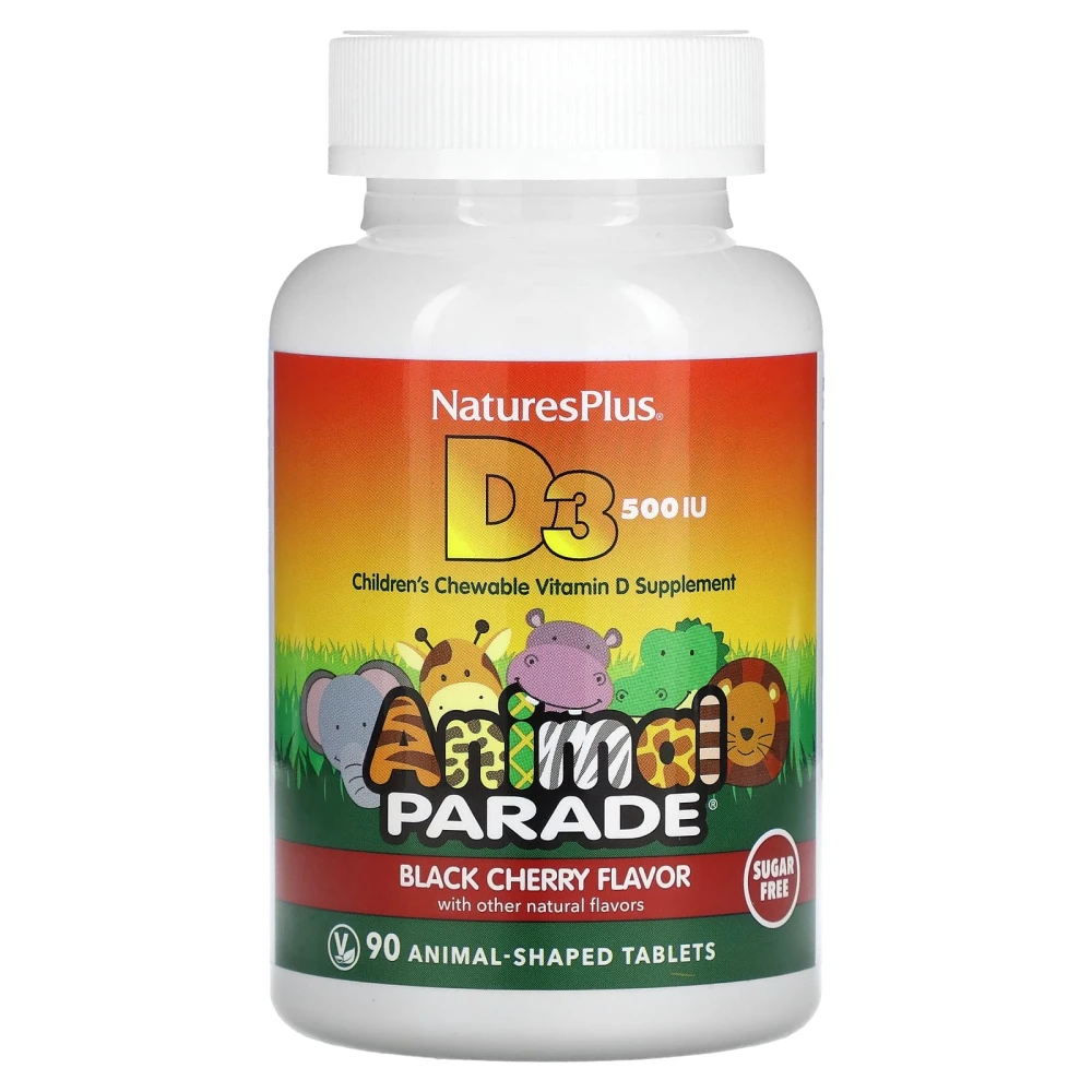 Natures Plus Source of Life Animal Parade Vitamin D3 Sugar Free