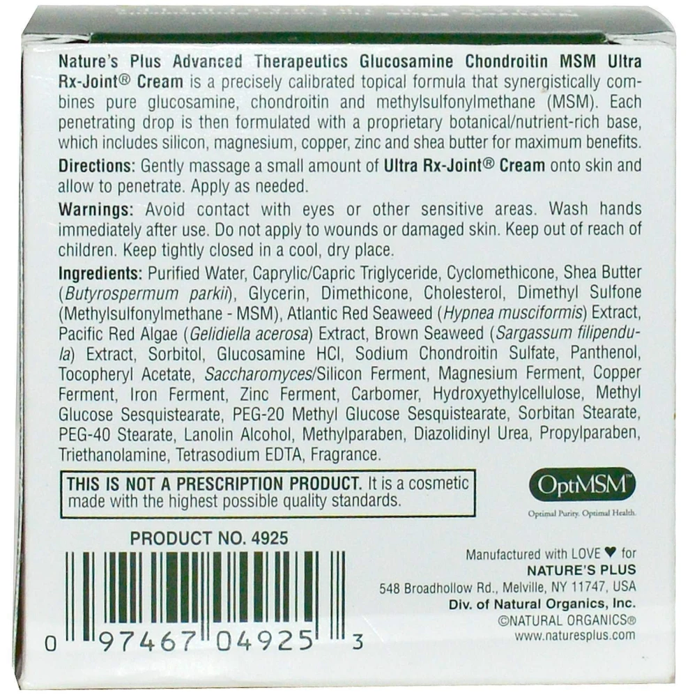Natures Plus Advanced Therapeutics Glucosamine Chondroitin MSM U
