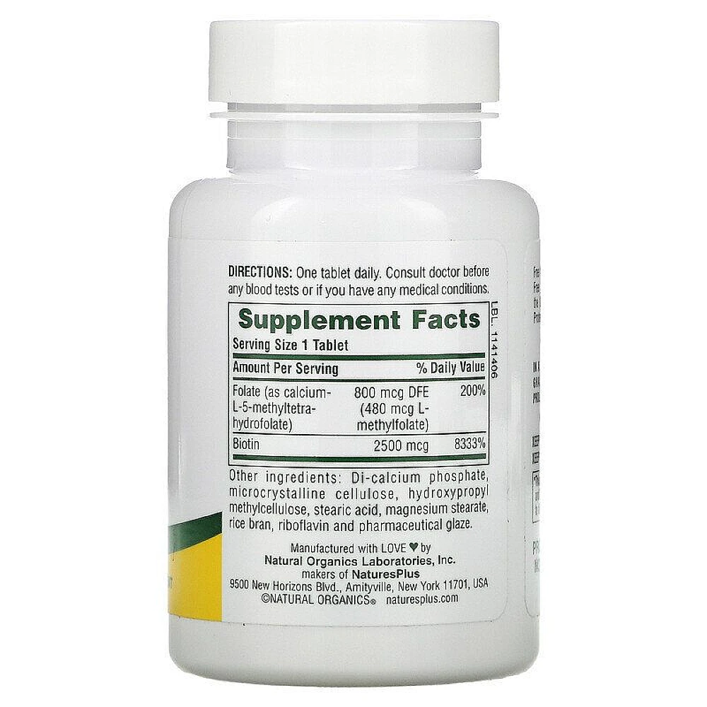 Nature's Plus Sustained Release Biotin & Folate