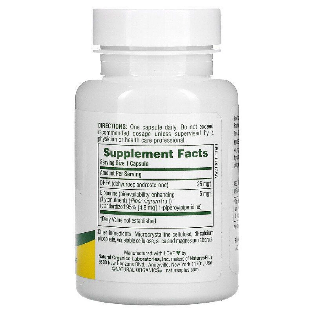 Natures Plus DHEA25 With Bioperine
