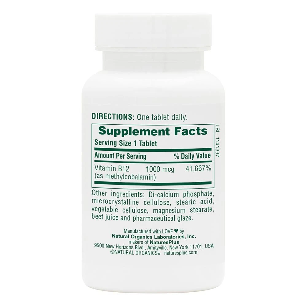 Natures Plus Vitamin B12 1000 mcg