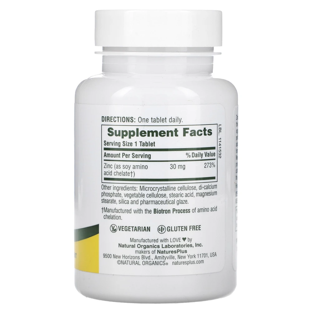 Natures Plus Zinc 30 mg