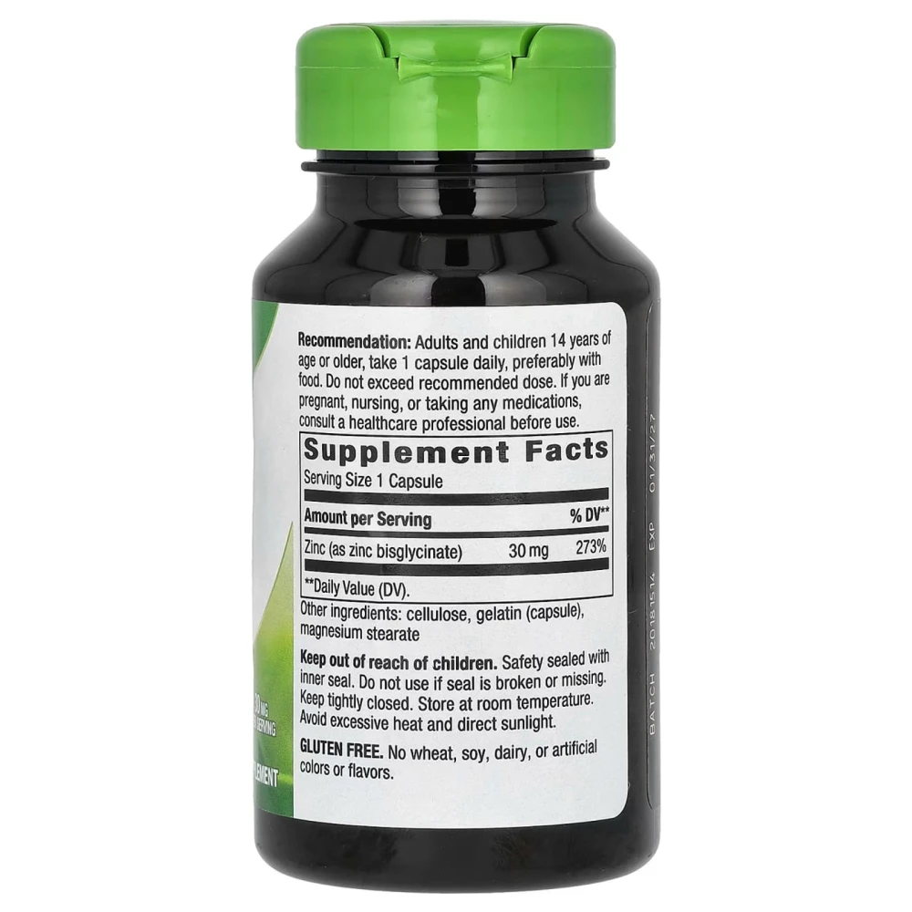 Natures Way Zinc Chelate 30 mg