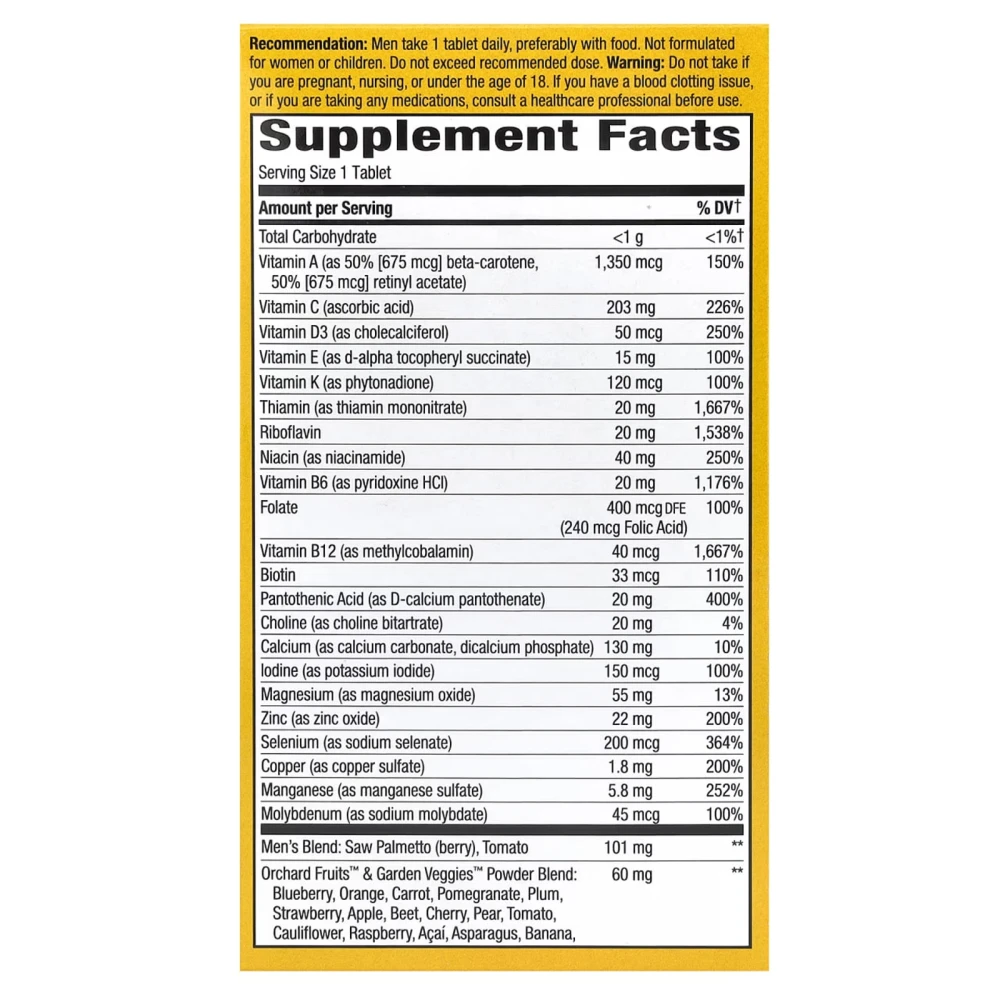 Natures Way Alive! Once Daily Mens MultiVitamin