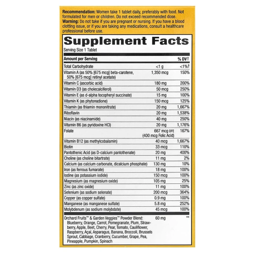 Natures Way Alive! Once Daily Womens Ultra Potency MultiVitamin