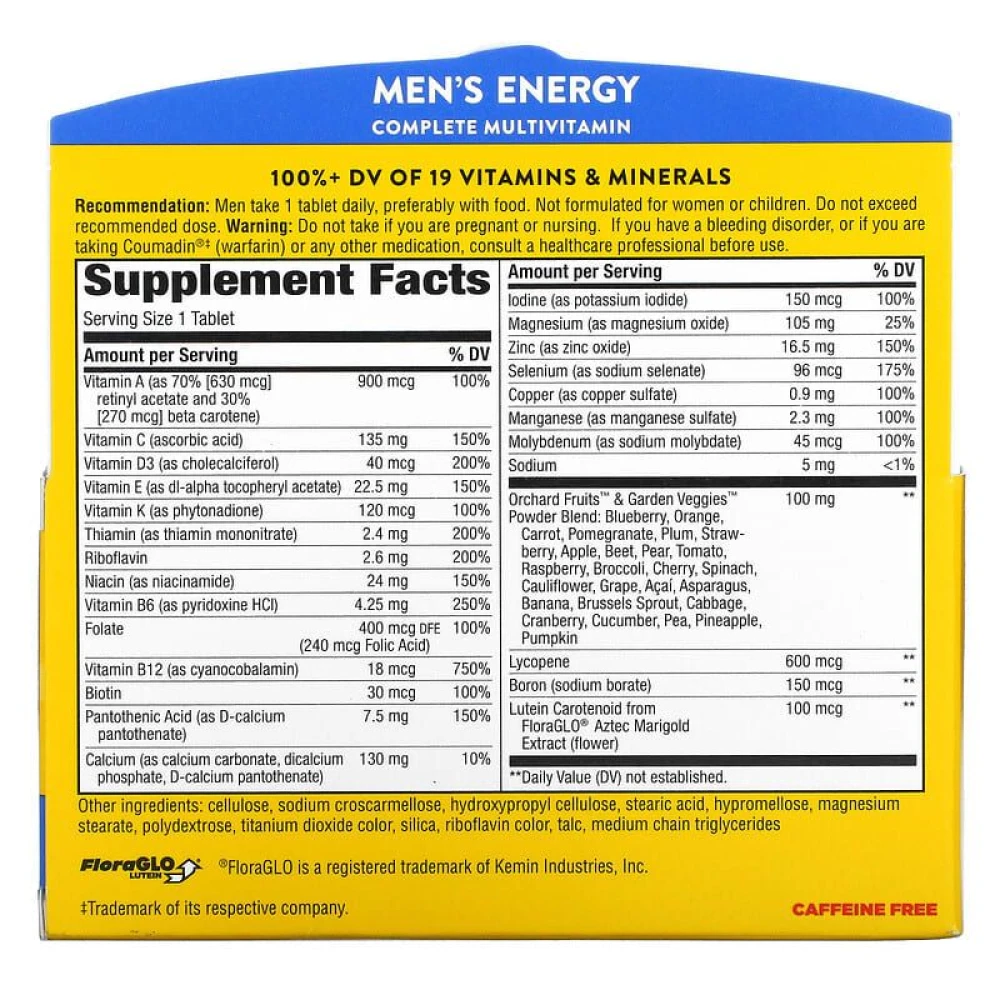 Natures Way Alive! Mens Energy Multivitamin Multimineral