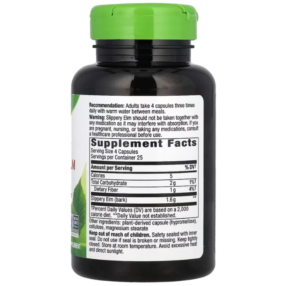 Nature's Way Slippery Elm Bark 1600 mg