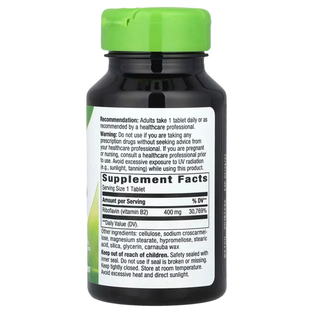 Nature's Way Riboflavin Vitamin B2 400 mg