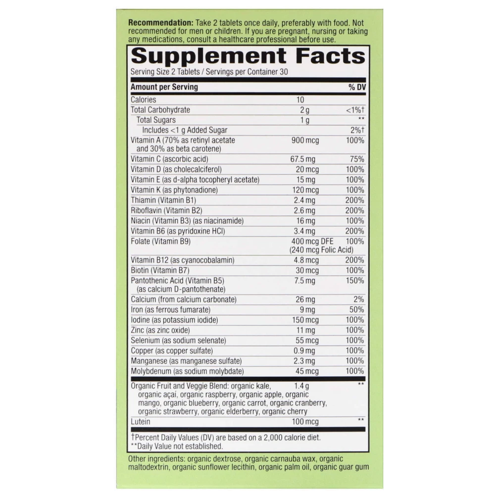 Natures Way Alive! Garden Goodness Womens Multivitamin