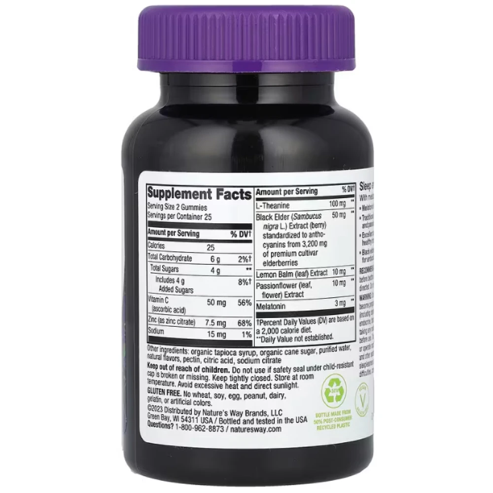 Nature's Way Sambucus Sleep + Immune with Melatonin & LThean