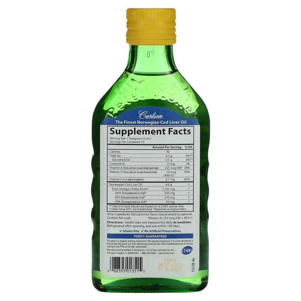Carlson Labs Wild Norwegian Cod Liver Oil