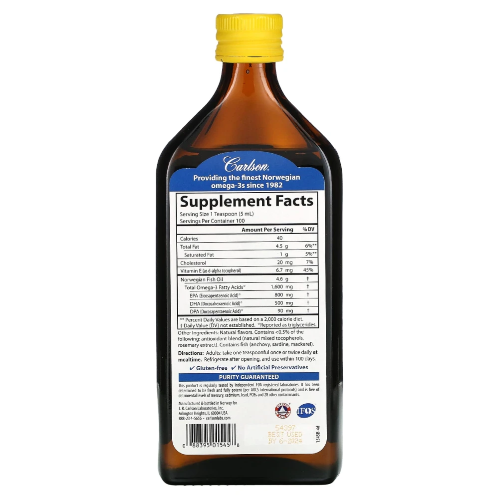 Carlson Labs Norwegian The Very Finest Fish Oil