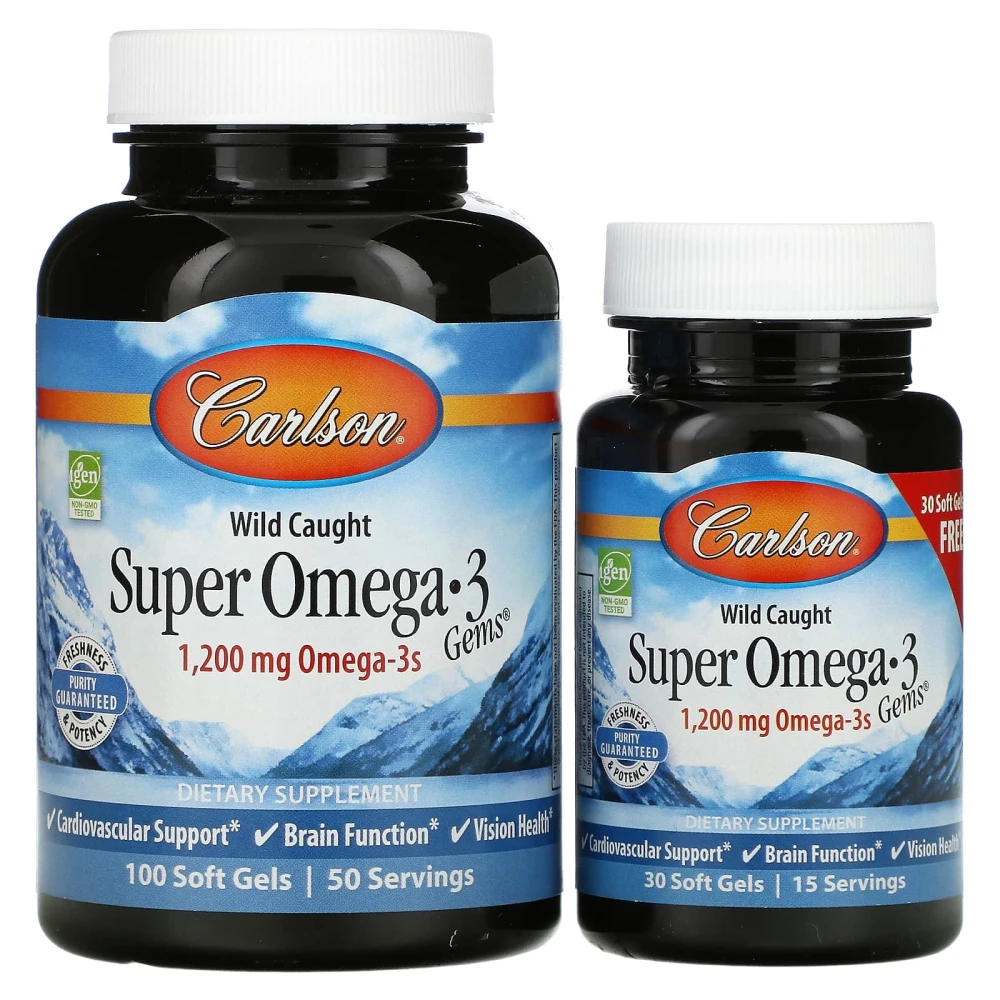 Carlson Wild Caught Super Omega3 Gems 600 mg