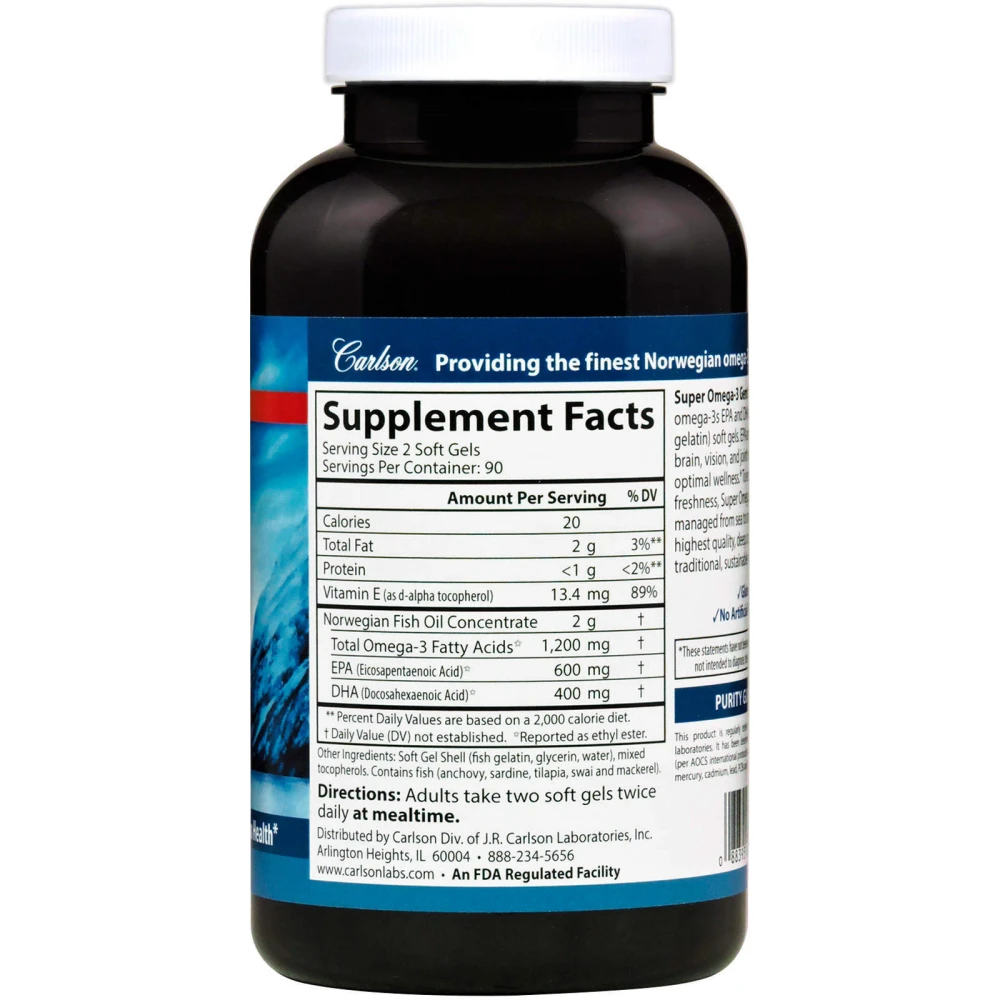 Carlson Labs Norwegian Super Omega3 Gems