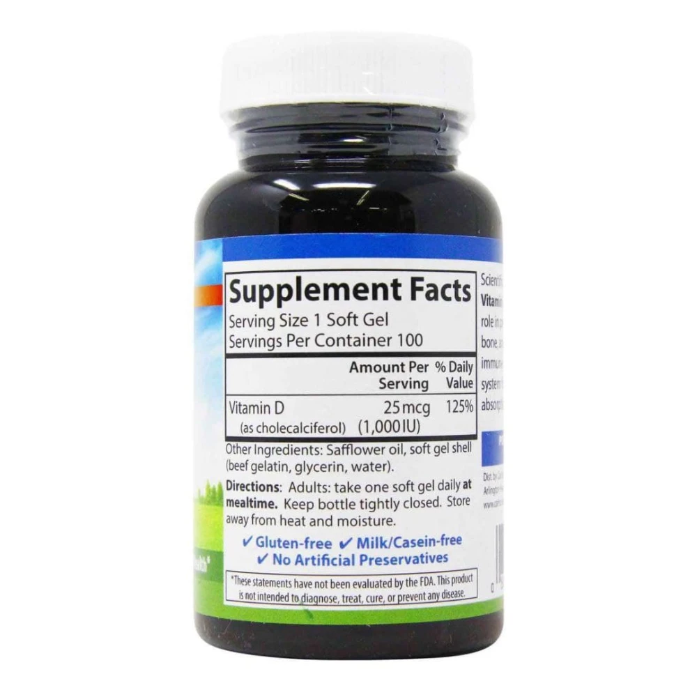 Carlson Labs Vitamin D3 1000 IU (25 mcg)(