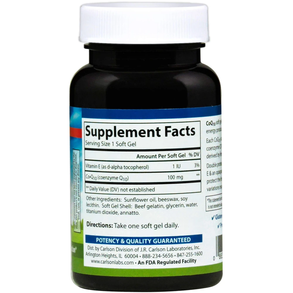 Carlson Labs COQ10 100 mg