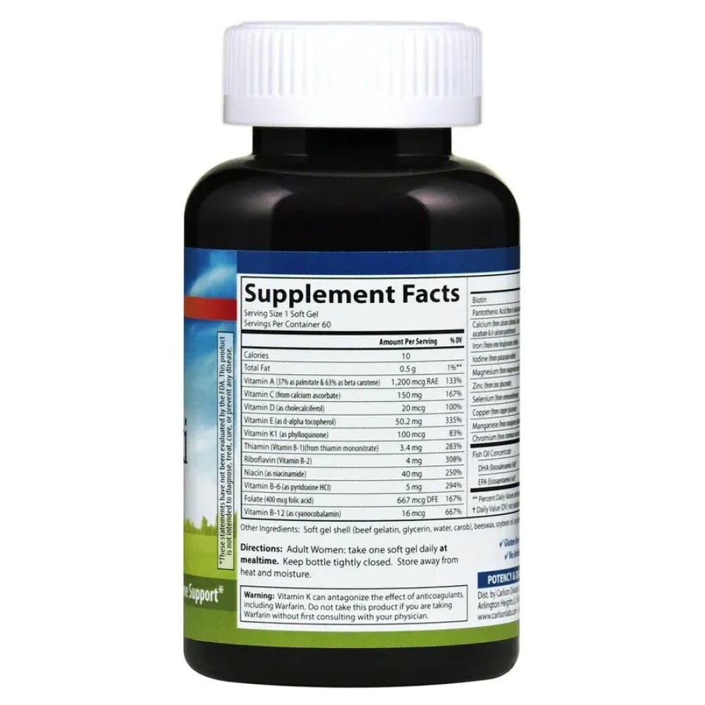 Carlson Labs Women's Omega Multi Multiple with Fish Oil