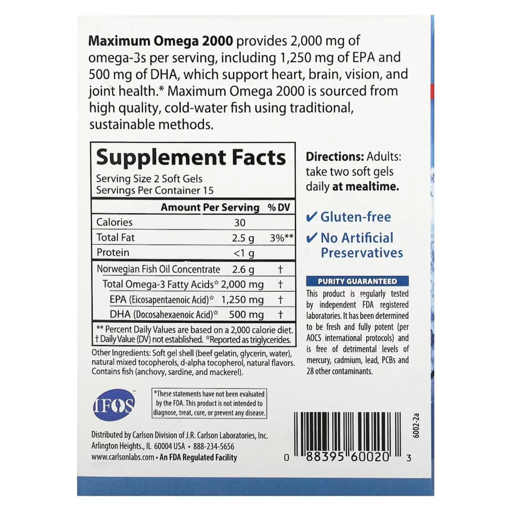 Carlson Labs Maximum Omega 2000