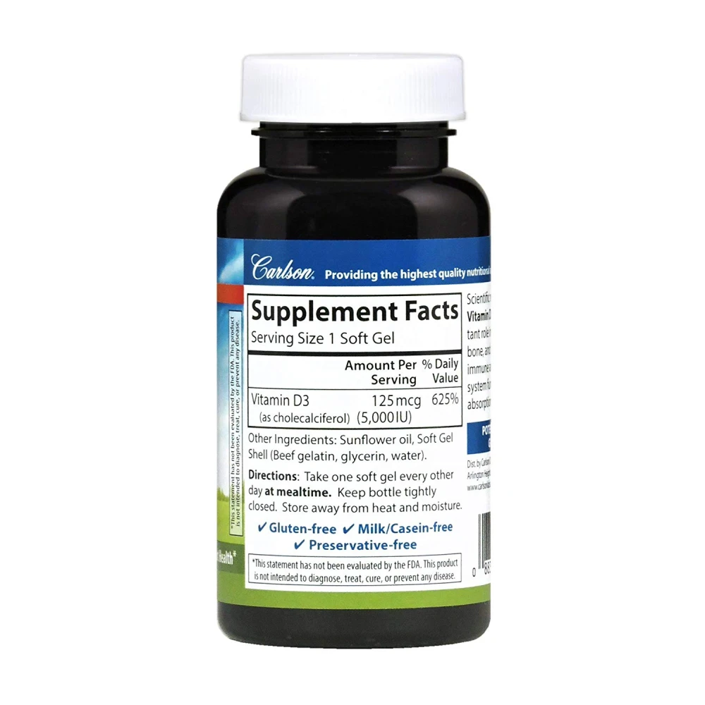 Carlson Vitamin D3 125 mg (5000 IU)