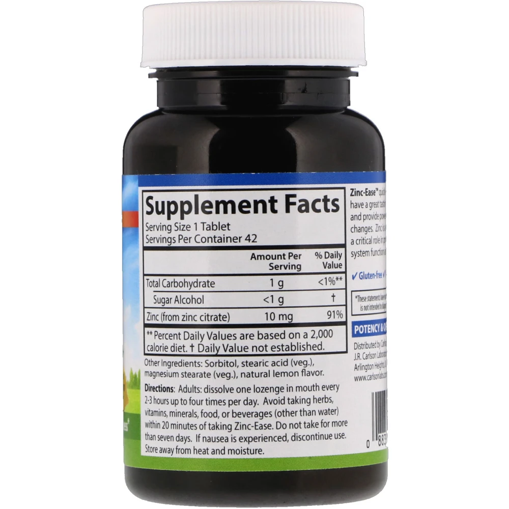 Carlson Labs Zinc Ease Soothing Lozenge