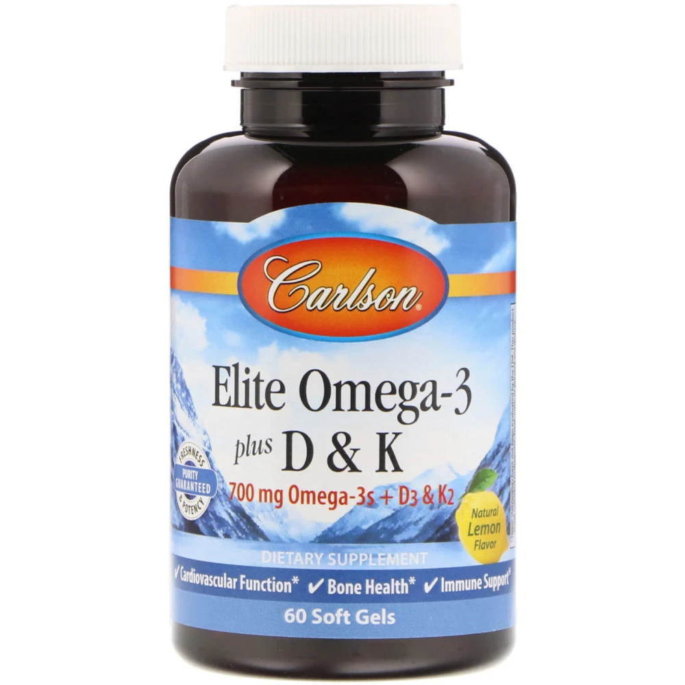 Carlson Labs Elite Omega3 Plus D & K