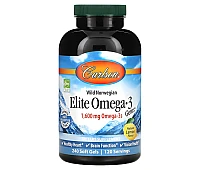 Carlson Elite Omega 3 Gems Natural Lemon 1600 mg