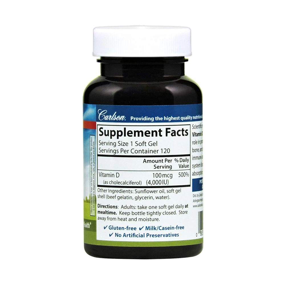 Carlson Vitamin D3 100 mcg (4000 IU)