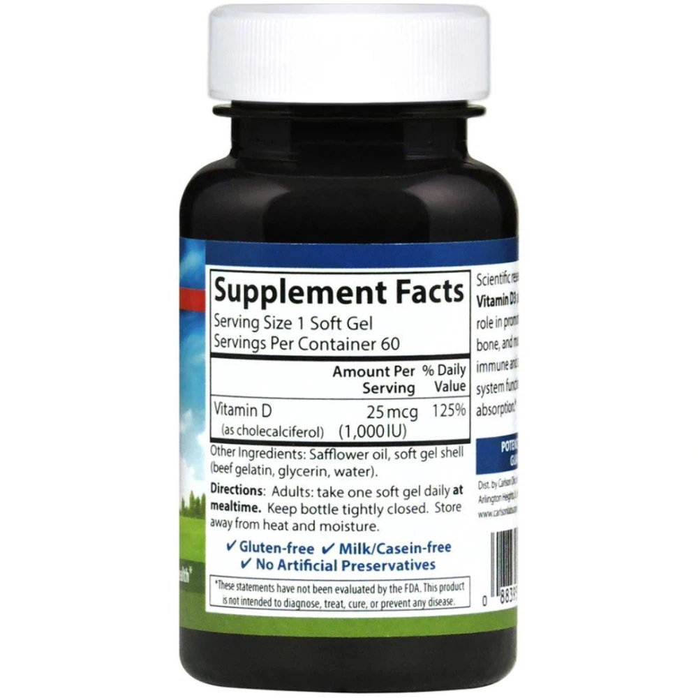 Carlson Vitamin D3 100 mcg (4000 IU)