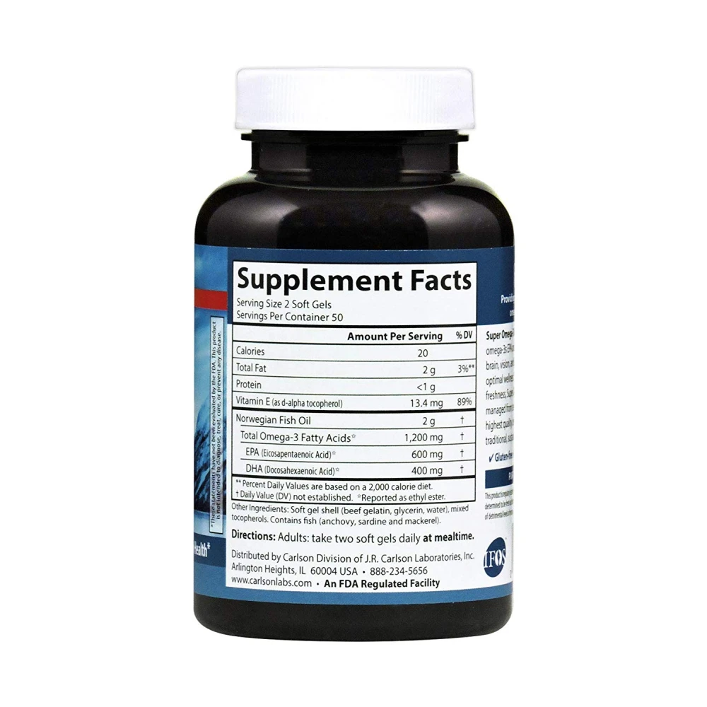 Carlson Labs Super Omega3 Gems 1200 mg