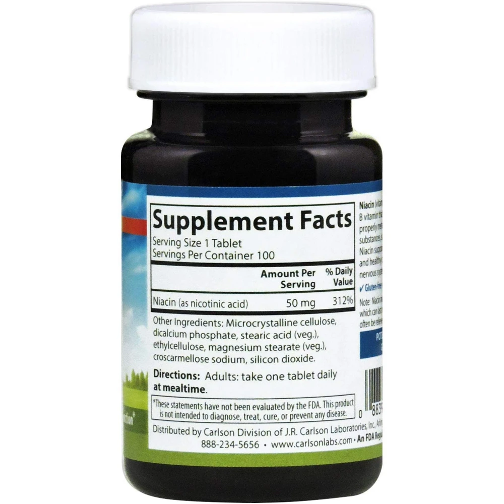 Carlson Labs Niacin 50mg