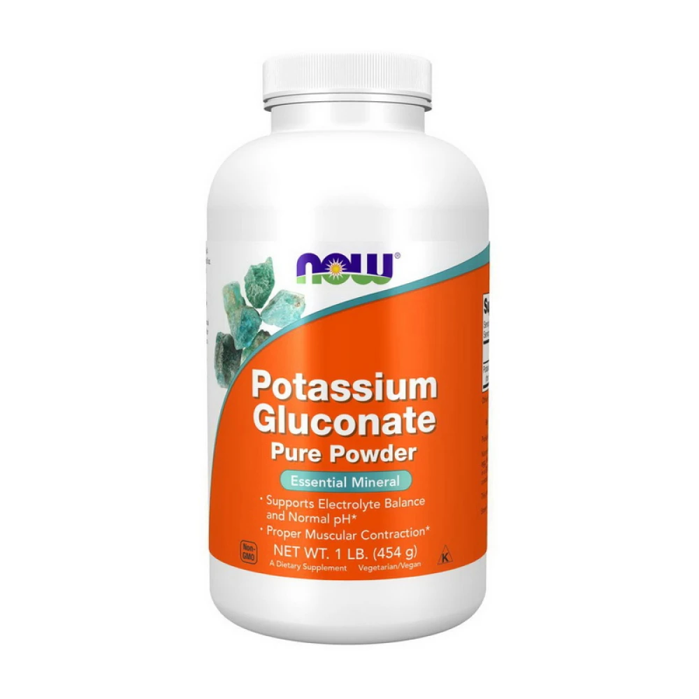 NOW Potassium Gluconate Pure Powder