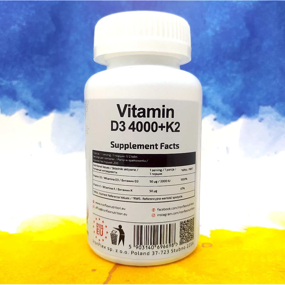 IronFlex Vitamin D3 4000+K2