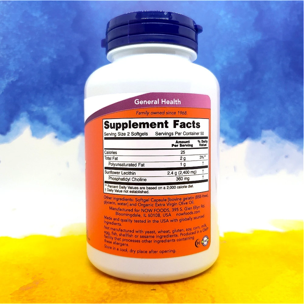 NOW Sunflower Lecithin 1200 mg