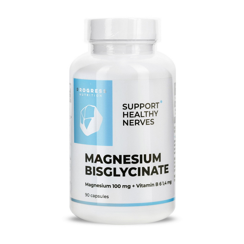 Progress Nutrition Magnesium Bisglycinate 100 мг + Vitamin B6