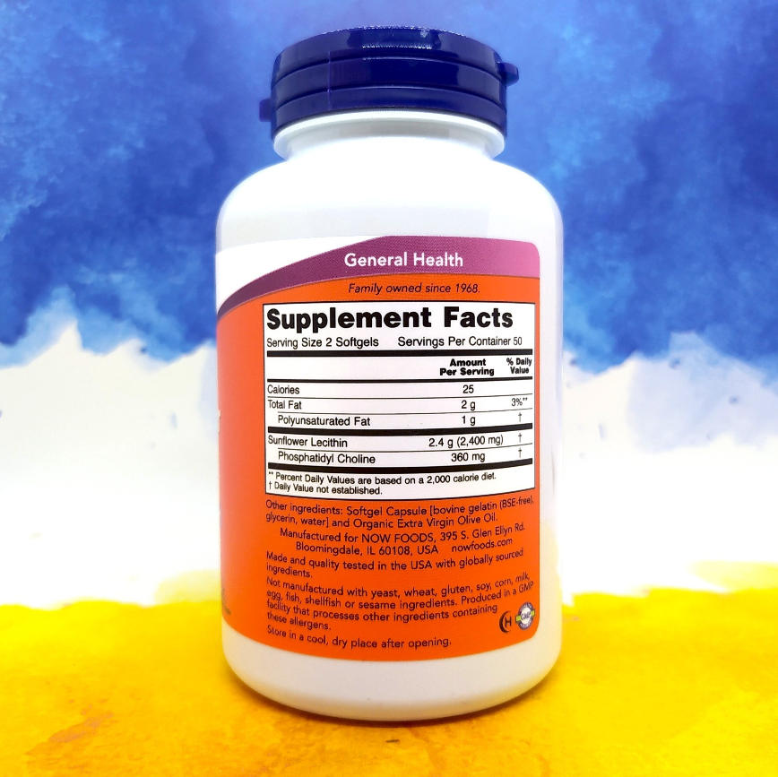 NOW Sunflower Lecithin 1200 mg